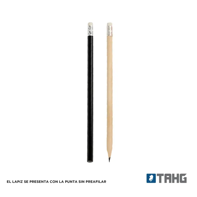 Lapiz Grafito Negro Con Goma
